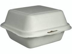 Take away boks sukkerr&oslash;r 153x147x82mm hvid m/l&aring;g 50stk/pak