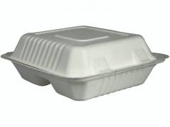 Take away boks sukkerr&oslash;r 223x201x39mm hvid 3rums 50stk/pak