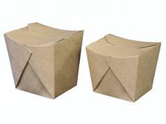 Take Away boks brun stor 700ml 10,8x10,6x10,5cm 50stk/pak