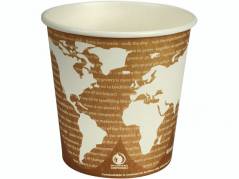 B&aelig;ger World Art 11cm &Oslash;11,45cm brun PLA/pap 24oz 710ml 25stk/pak
