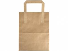 Papirsb&aelig;repose DSB 18x10x22cm 6L 70g brun m/hank 500stk/pak