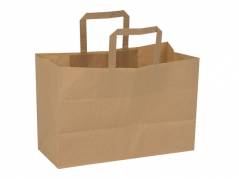 Papirsb&aelig;repose brun 32x22x26cm 21l 80g m/hank 250stk/pak
