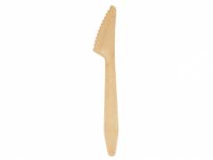 Kniv birketr&aelig; Gastro-Line brun 16,5cm komposterbar 100stk/pak