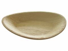 Tallerken palmeblad Hampi natur 17x11,5x2,5cm komposterbar 25stk/ps