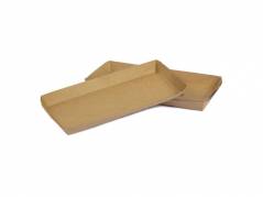 P&oslash;lsebakke m/kant brun 200x90x20mm 100stk/pak
