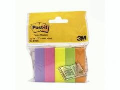 Post-it sidemark&oslash;rer 15x50mm 5 farver 100bl/blk 5blk/pak