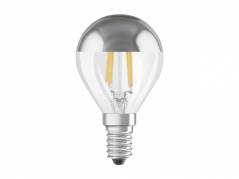 P&aelig;re Osram LED krone 34W/827 E14 filament klar topforspejlet s&oslash;lv
