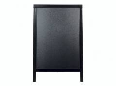 Gadeskilt Securit sort med tr&aelig;ramme 85x55cm