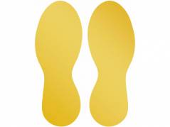 Gulvmarkering fod gul 5 par aftagelig 90x240x0,02mm 