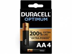 Batteri Duracell Optimum AA alkaline 4stk/pak