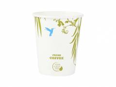 Kaffebæger 8 oz plastfri miljøkop single wall 1000stk/kar
