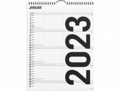 Familiekalender Black & White 5 kolonner 2023 0665 50