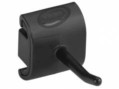 Vægophæng Vikan 78x41mm sort enkeltkrogs modul hygijenisk Sort 1x1x1mm (1)