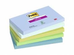 Post-it Super Sticky Notes 76mmx127mm 90ark/blk 5blk/pak Oasis farvekollektion