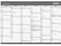 Basic kontorkalender m/whiteboard-funktion A2 2025