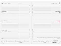 System A5 International ugekalender REFILL tværformat 2025