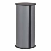 Messebord TWIN rund sort/sølv 