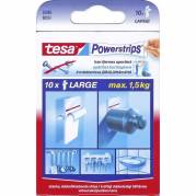 Powerstrips Large dobb.klæb. hvide 10strips/pak