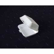 Burgeræske skum hvid m/låg 145x155x80mm. 500 stk/krt. 