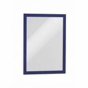 Skilt DURAFRAME® selvklæbende A4 m/blå ramme 2stk/pak