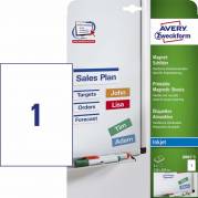 Magnet label Avery hvid 210x297mm 5stk/pak J8867-5