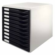 Skuffekabinetter Leitz sort m/10-skuffer 29,1x29,1x35,2cm