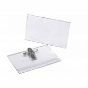 Kongresmærker m/nål og klemme 55x90mm 865207 50stk/pak