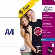 Tekstil transfers A4 t/mørke tekstiler 1stk/ark 4ark/pak