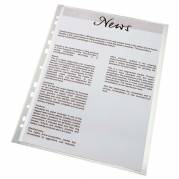 Plastlomme Esselte A4 0,075mm åben vens.side præg 100stk/æsk 