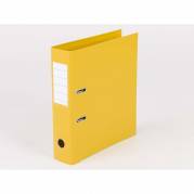Brevordner Q-Line gul A4 metalskinne 75mm ryg
