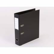 Brevordner Q-Line sort A4 metalskinne 75mm ryg