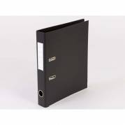 Brevordner Q-Line sort A4 metalskinne 50mm ryg