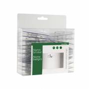 Navneskilte 40x75 mm m/nål sikkerhedsnål & papindlæg hvid 