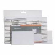 Navneskilte 60x100 mm n/nål sikkerhedsnål & papindlæg hvid 