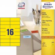 Etiket Avery gul 105x37mm 3455 105x37mm 16stk/ark 100ark/pak