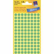 Etiket Avery grøn Ø8mm 416/pak 3012