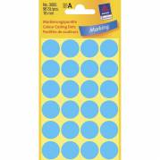 Etiket Avery blå Ø18mm 96stk/pak 3005 