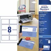 Visitkort Avery inkjet hvid mat 260g 200stk/pak C32015-25
