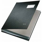 Underskriftmappe Leitz A4 PP-folie sort 20 rum