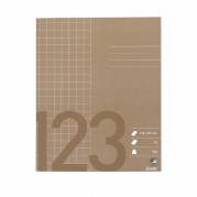 Skolehæfte Bantex 17x21cm kvad 10x10mm 32bl 70g brun 