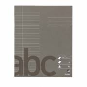 Skolehæfte Bantex 17x21cm lin 24 linjer 32bl 70g antracitgrå 