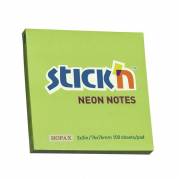Notes Stick'N NEON grøn 76x76mm 100blade