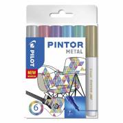 Marker Pilot Pintor assorteret fine Metal Mix 6stk/pak 