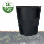 Papirkurv Leitz Recycle 15l sort Sort