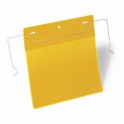 Lagerlomme m/wirebeslag  A5 tvær gul