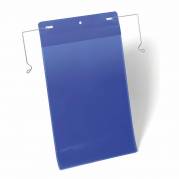 Lagerlomme m/wirebeslag  A4 høj mørkblå