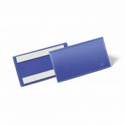 Lagerlomme/etiketholder selvklæbende 150x67mm mørkblå