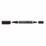 Marker Lumocolor Duo permanent F 0,6mm /M 1,5mm sort 348