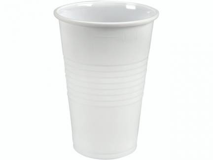 Drikkeb&aelig;ger Gastro-Line hvid 20/23cl pp m/riller 100stk/pak