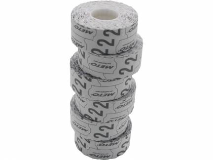 Etiket Meto UTC 26x12mm hvid perm. lim 2 1500stk/rul